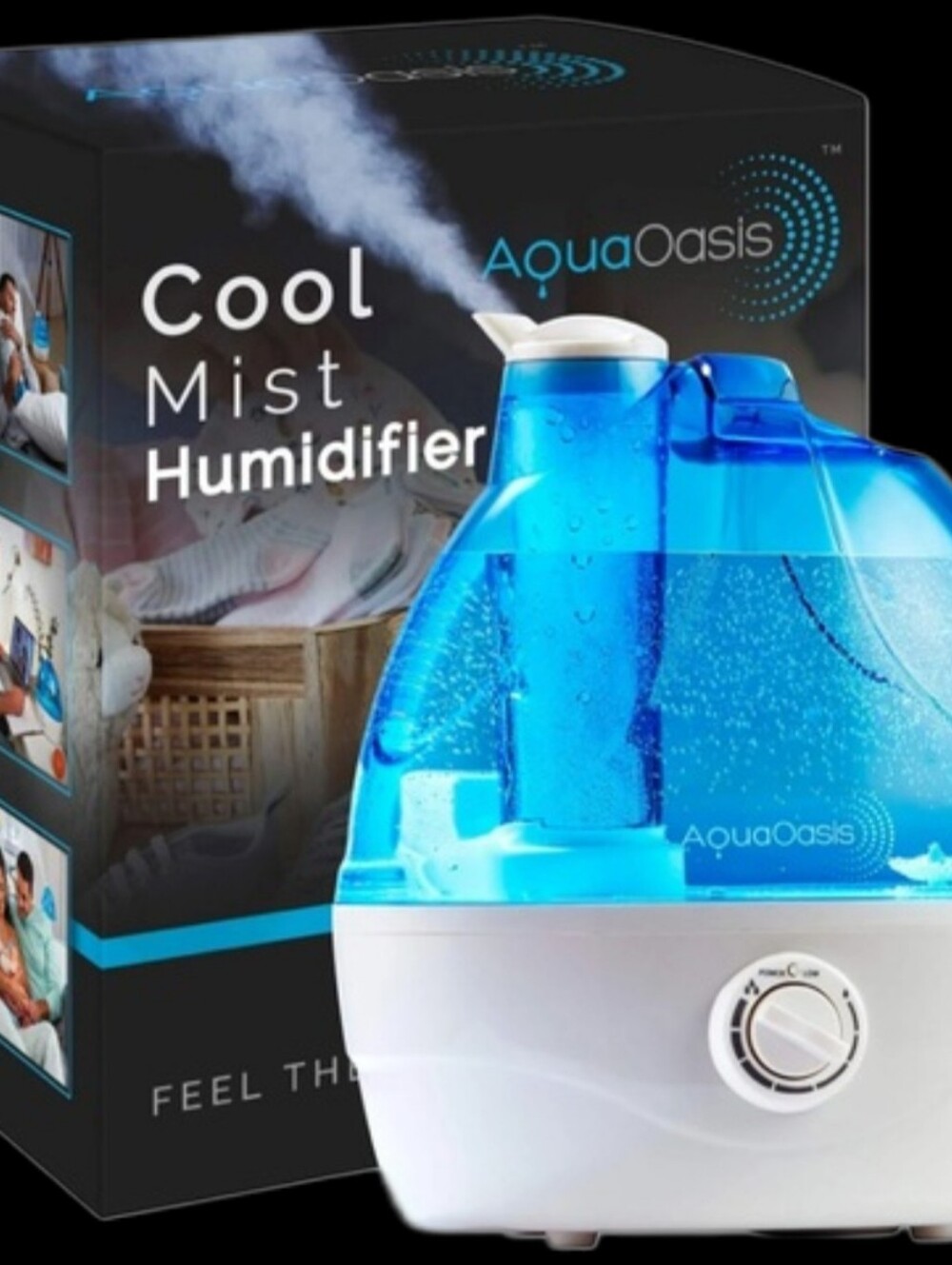 TWO AquaOasis Cool Mist Humidifier - Blue/Clear